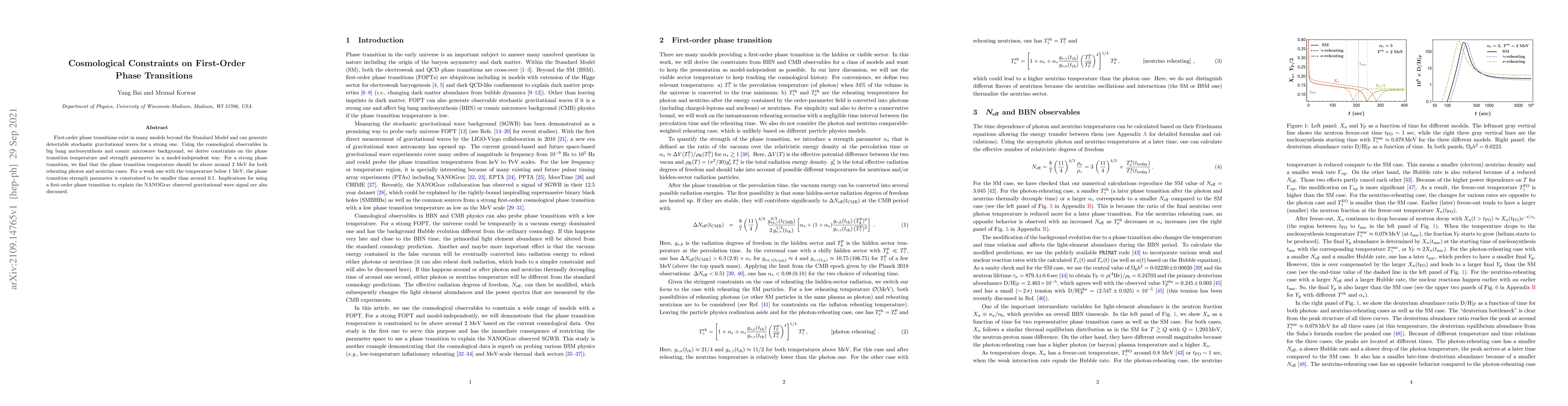 Thumbnail for Cosmological Constraints on First-Order Phase Transitions
