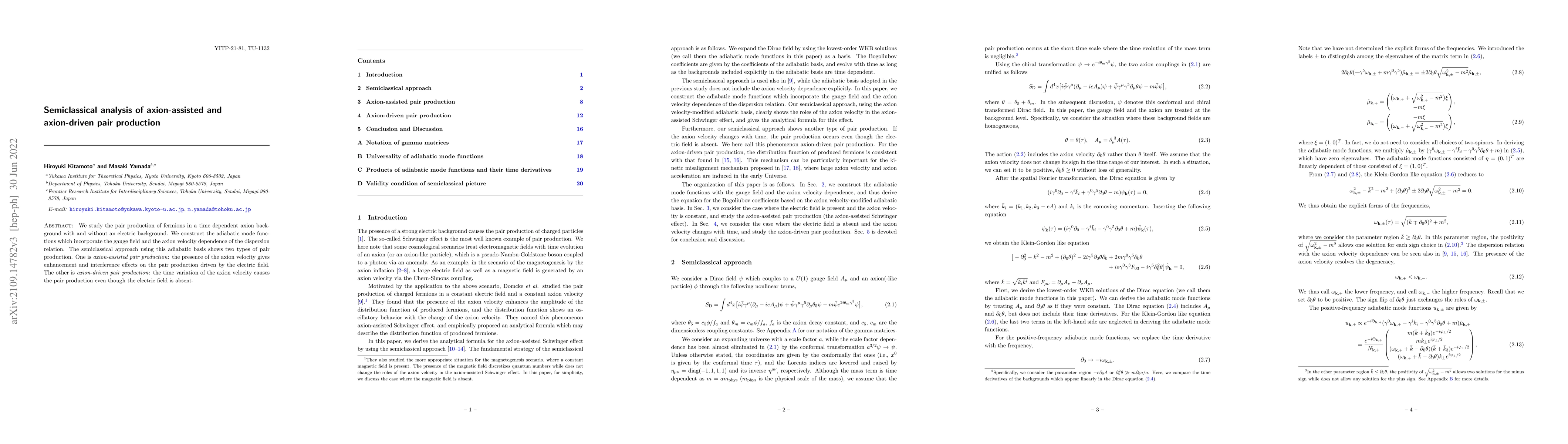 Thumbnail for Semiclassical analysis of axion-assisted and axion-driven pair
  production
