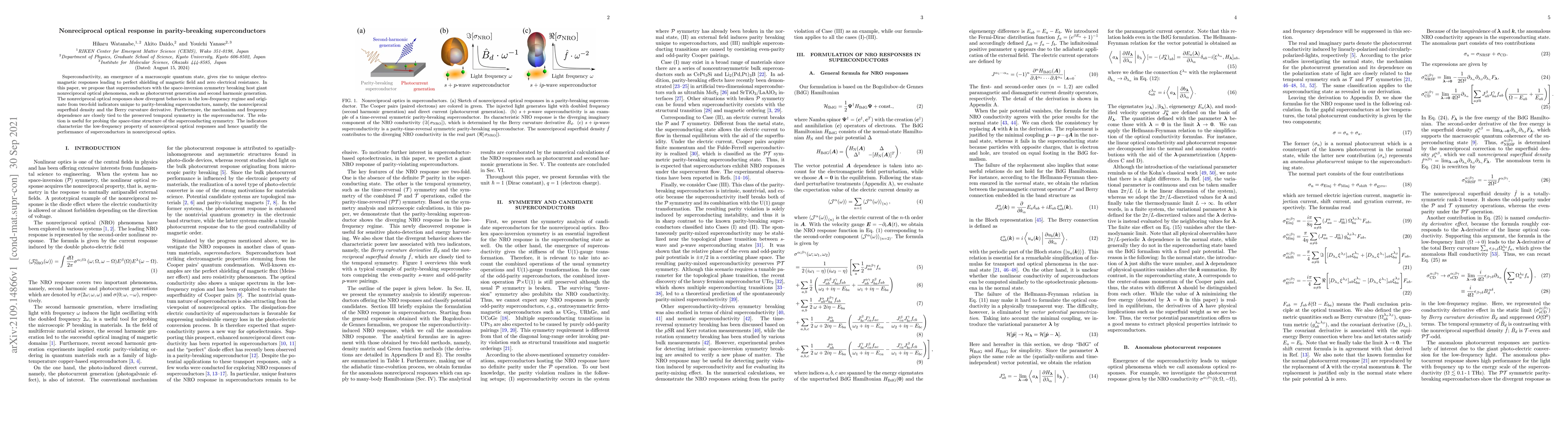 Thumbnail for Nonreciprocal optical response in parity-breaking superconductors
