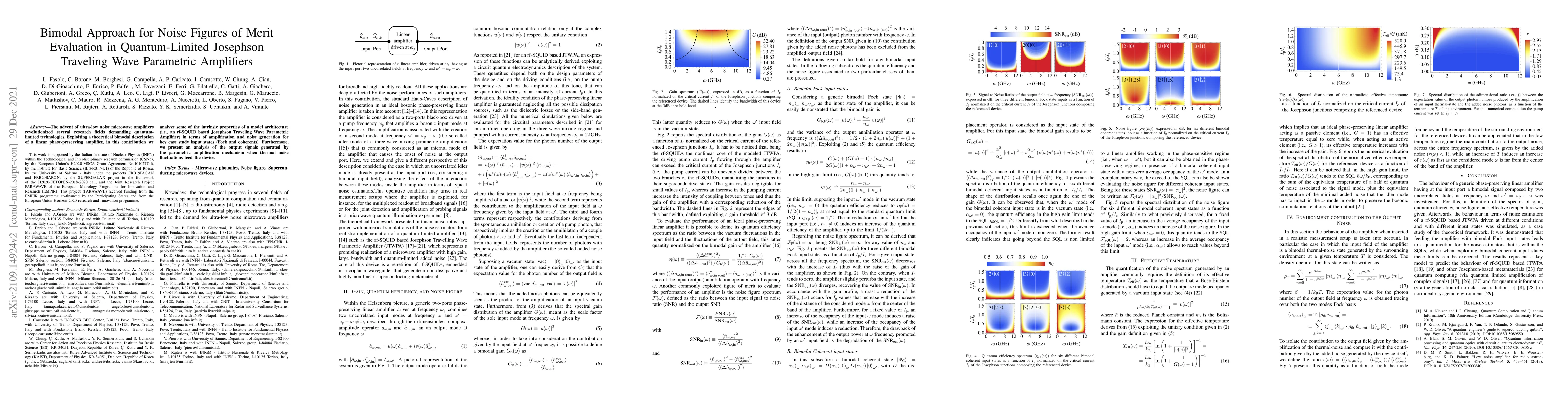 Thumbnail for Bimodal Approach for Noise Figures of Merit Evaluation in
  Quantum-Limited Josephson Traveling Wave Parametric Amplifiers