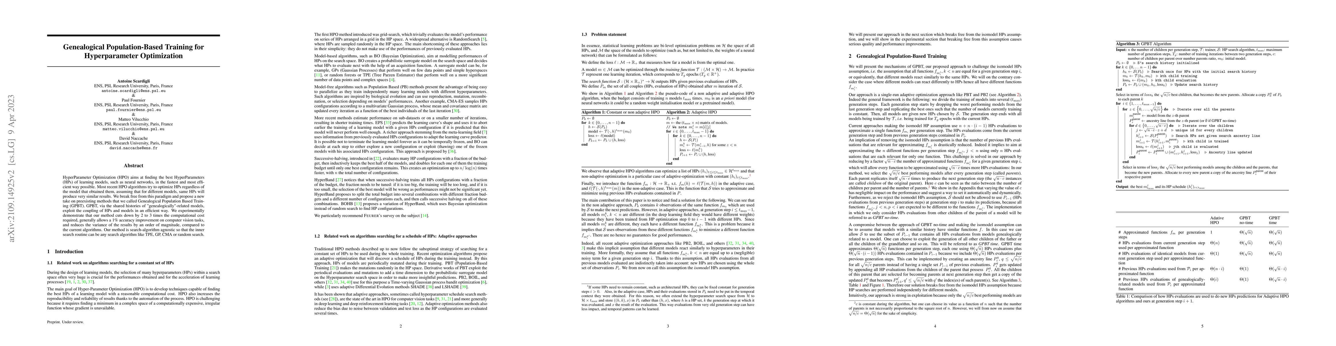 Thumbnail for Genealogical Population-Based Training for Hyperparameter Optimization