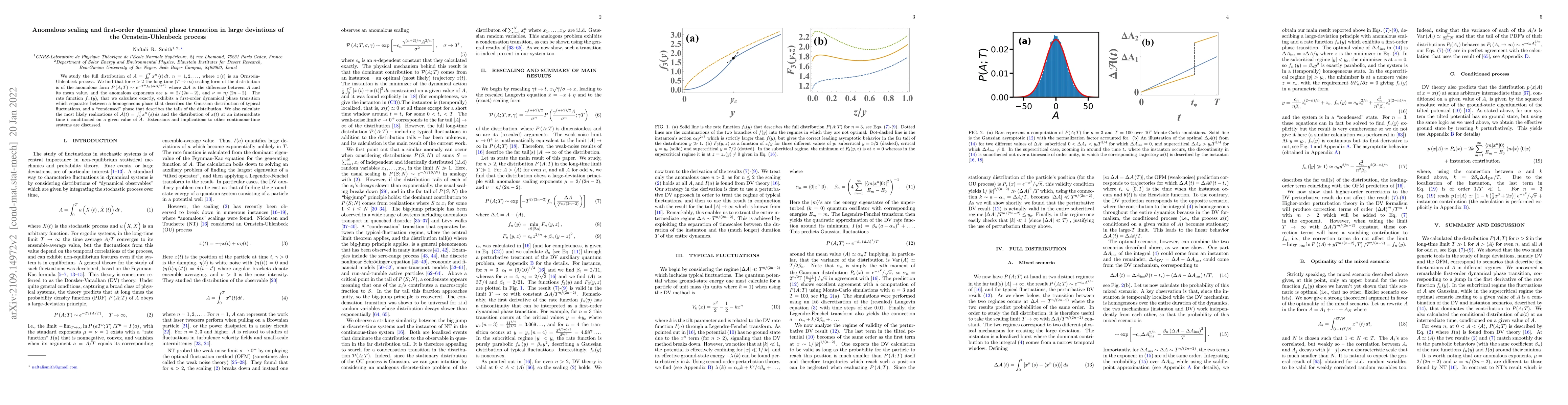 Thumbnail for Anomalous scaling and first-order dynamical phase transition in large
  deviations of the Ornstein-Uhlenbeck process