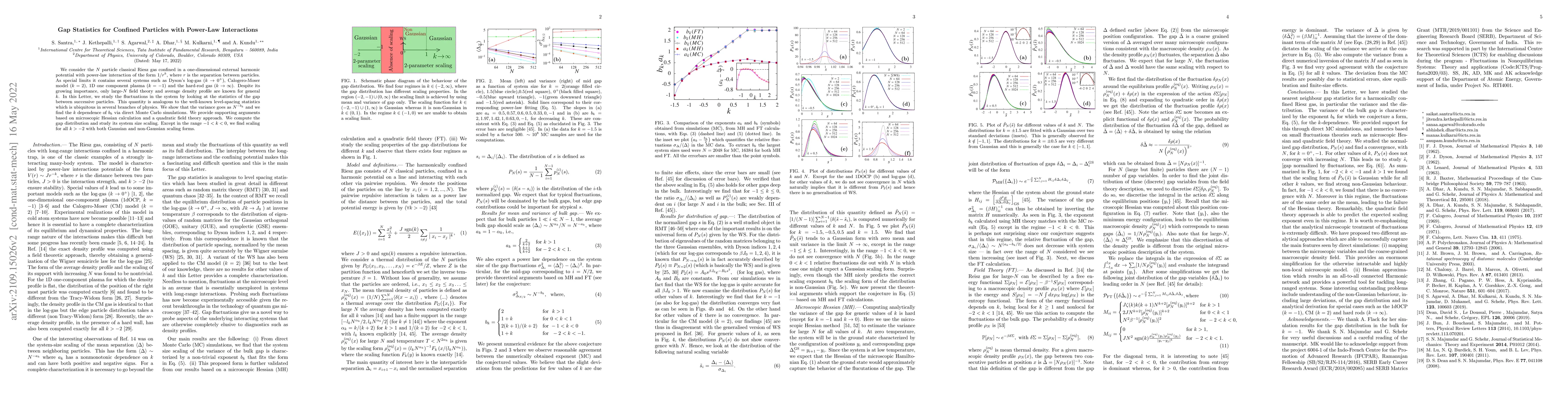 Thumbnail for Gap Statistics for Confined Particles with Power-Law Interactions