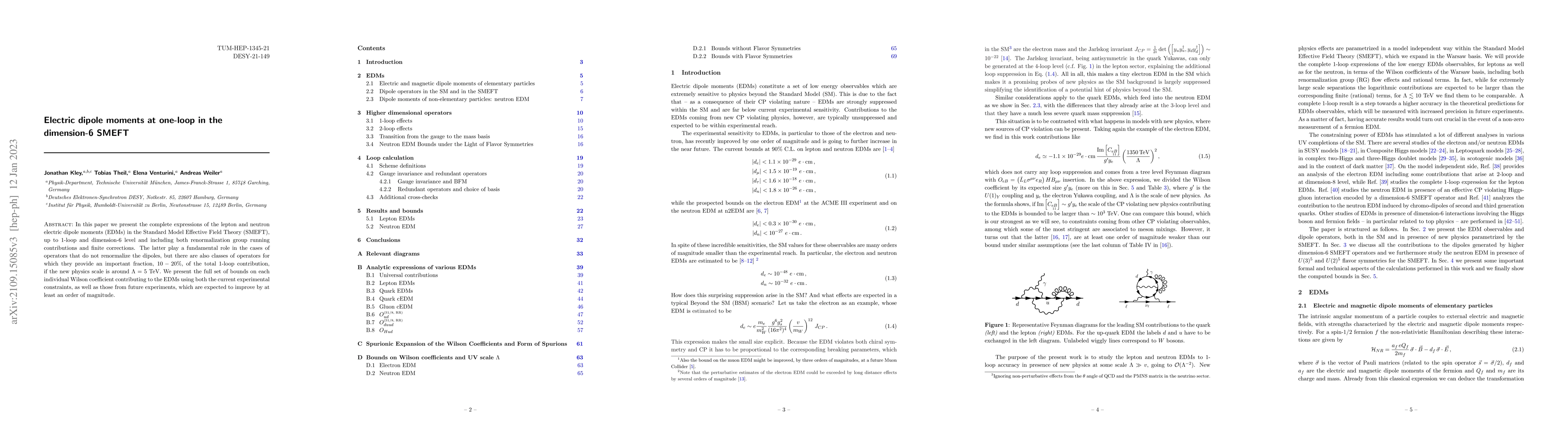 Thumbnail for Electric dipole moments at one-loop in the dimension-6 SMEFT