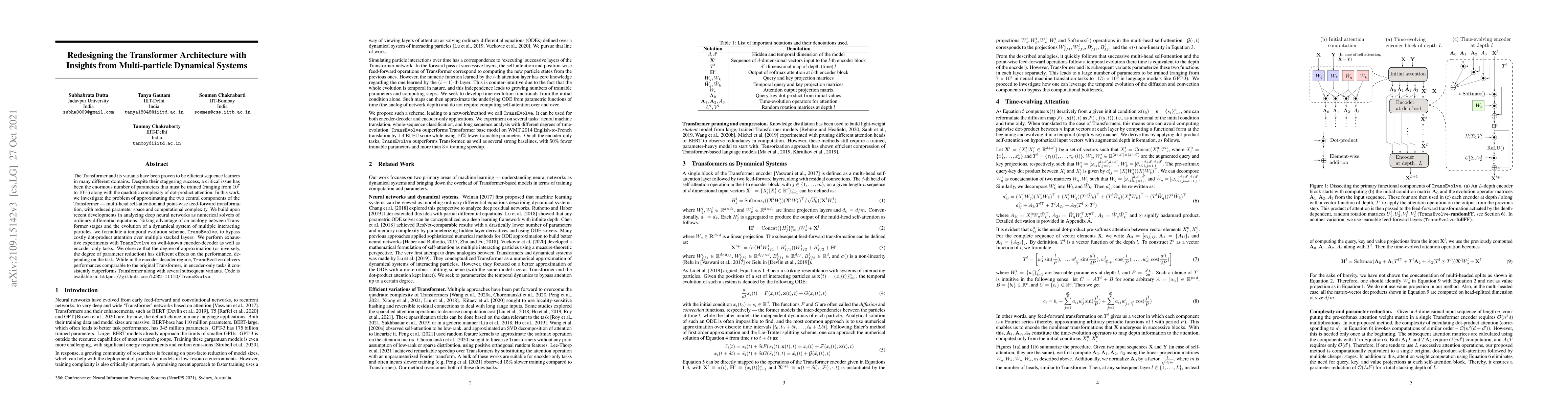 Thumbnail for Redesigning the Transformer Architecture with Insights from
  Multi-particle Dynamical Systems