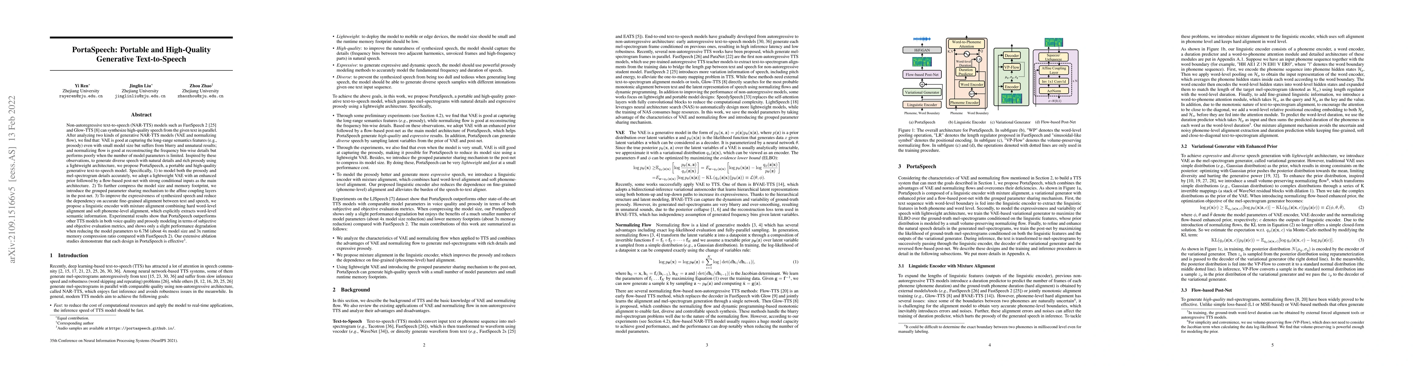 Thumbnail for PortaSpeech: Portable and High-Quality Generative Text-to-Speech