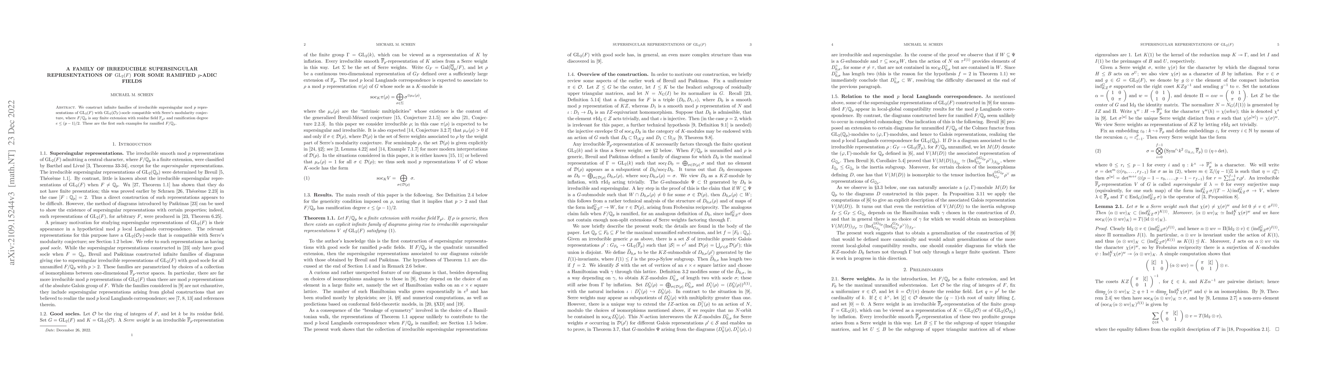 Thumbnail for A family of irreducible supersingular representations of
  $\mathrm{GL}_2(F)$ for some ramified $p$-adic fields