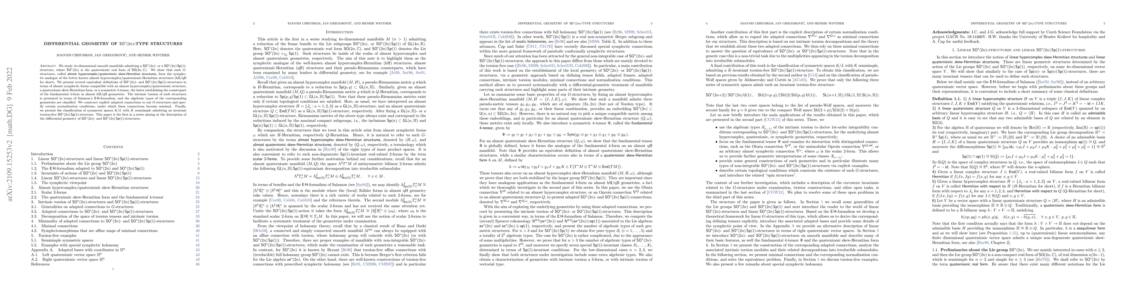 Thumbnail for Differential geometry of $\mathsf{SO}^\ast(2n)$-type structures