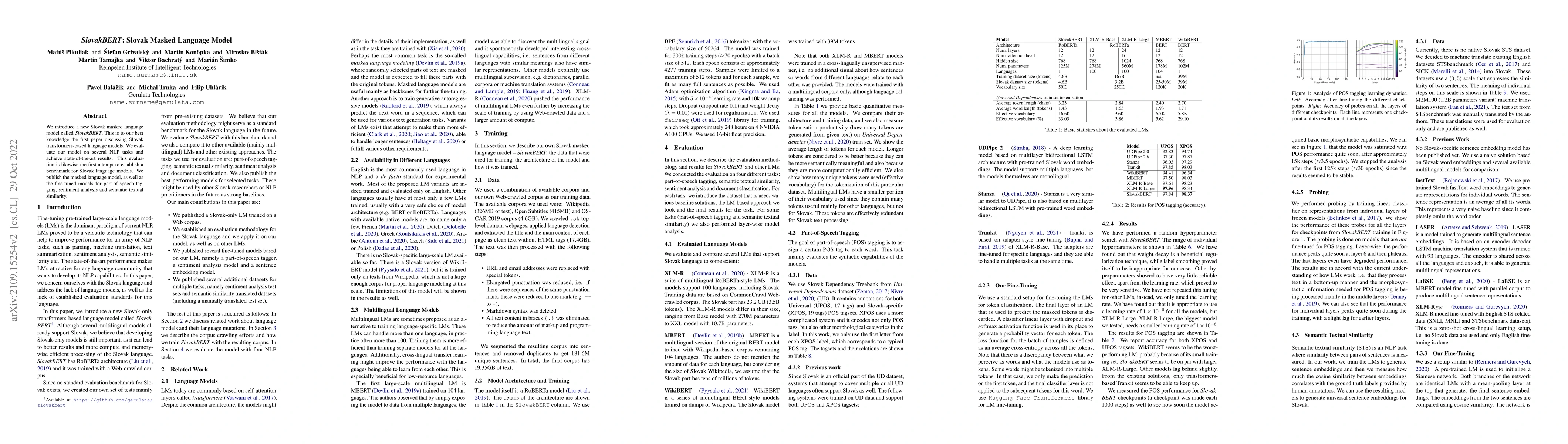 Thumbnail for SlovakBERT: Slovak Masked Language Model