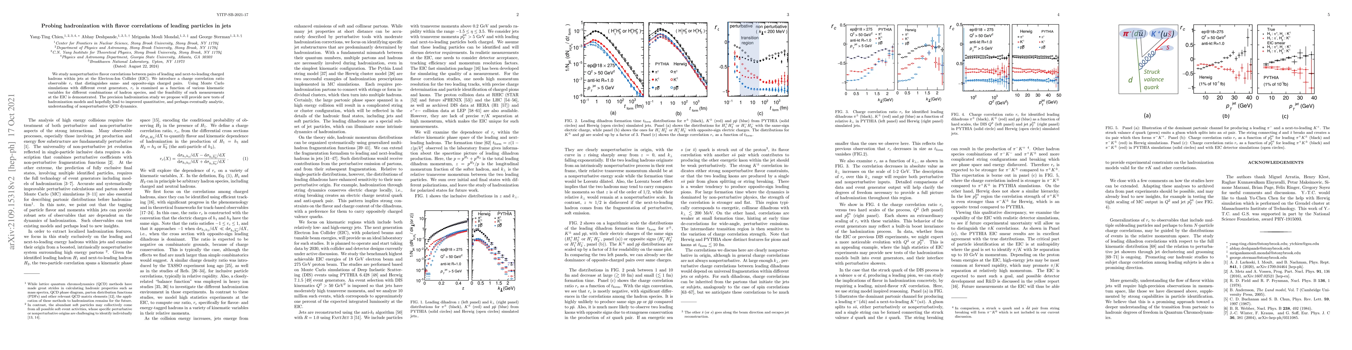 Thumbnail for Probing hadronization with flavor correlations of leading particles in
  jets
