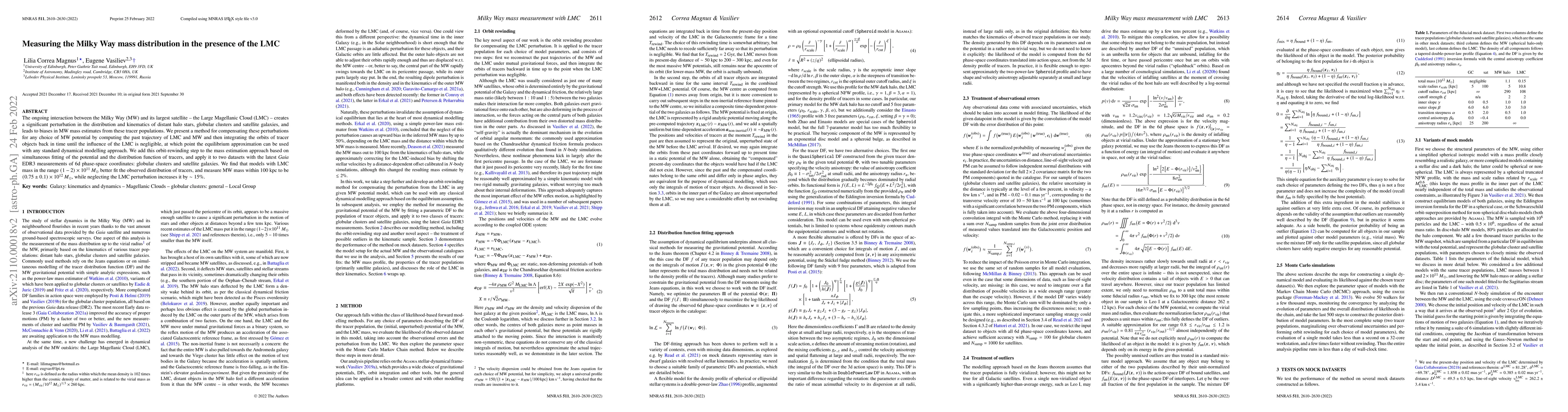 Thumbnail for Measuring the Milky Way mass distribution in the presence of the LMC