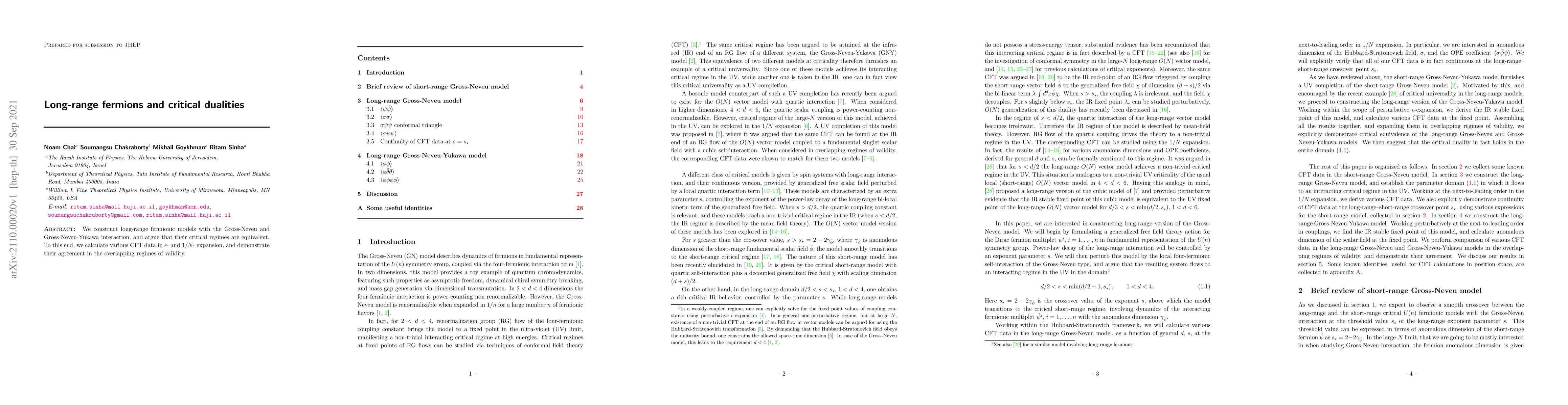 Thumbnail for Long-range fermions and critical dualities