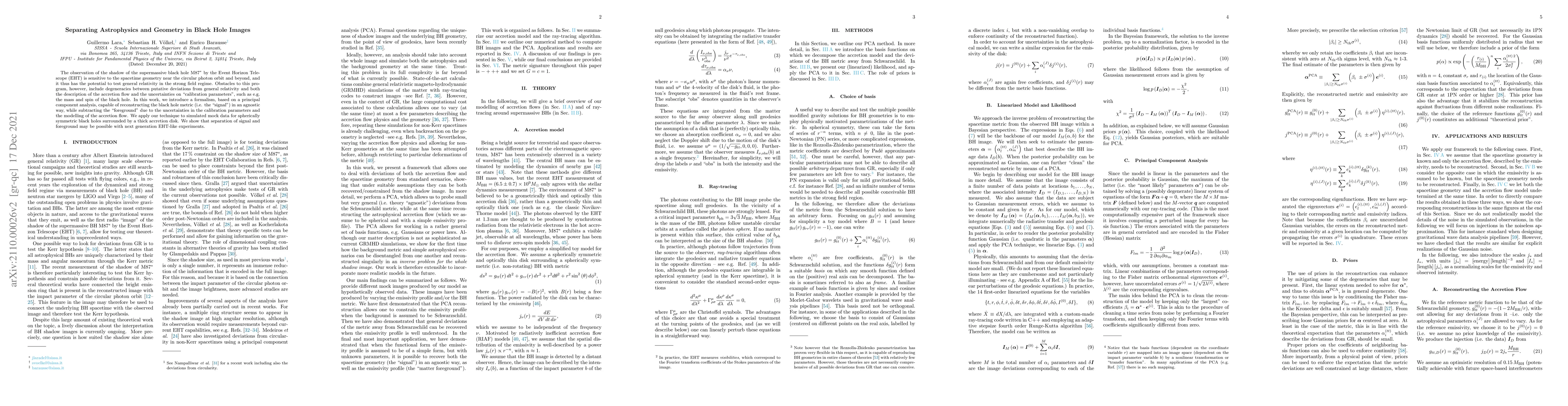 Thumbnail for Separating Astrophysics and Geometry in Black Hole Images