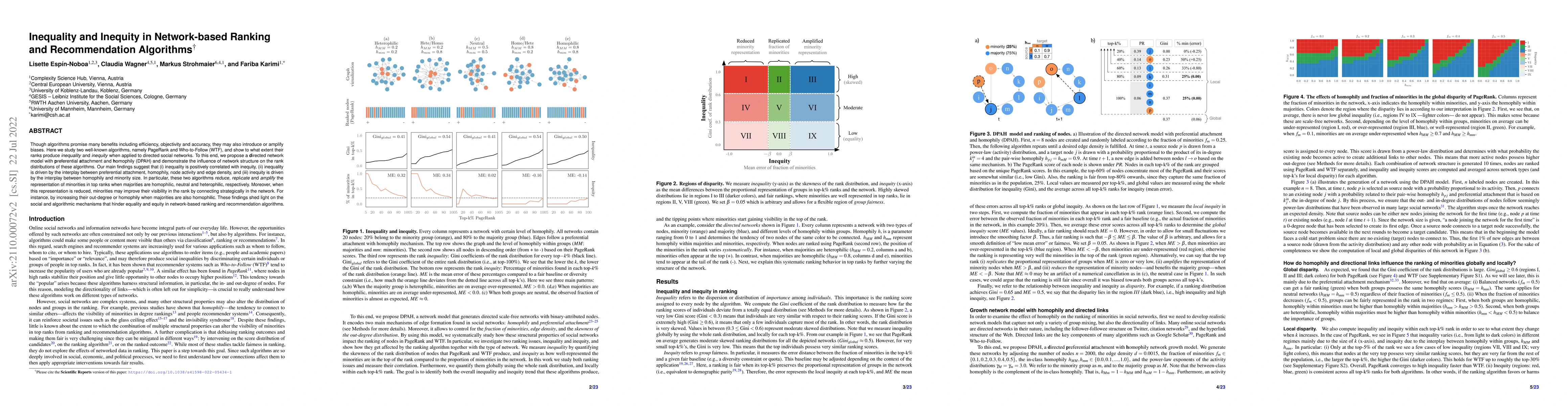 Thumbnail for Inequality and Inequity in Network-based Ranking and Recommendation
  Algorithms