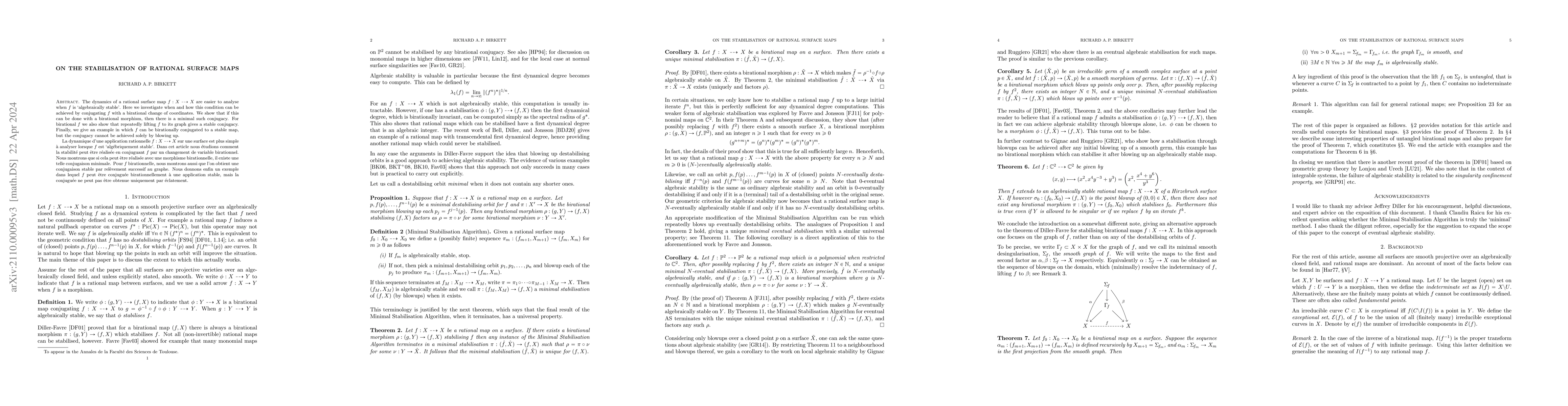 Thumbnail for On the Stabilisation of Rational Surface Maps