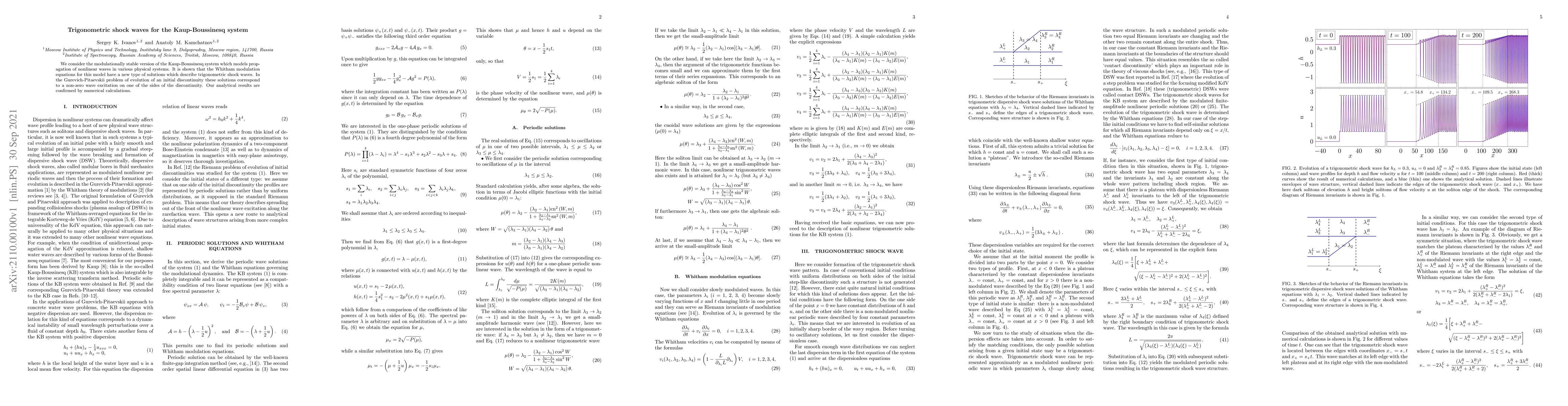 Thumbnail for Trigonometric shock waves for the Kaup-Boussinesq system