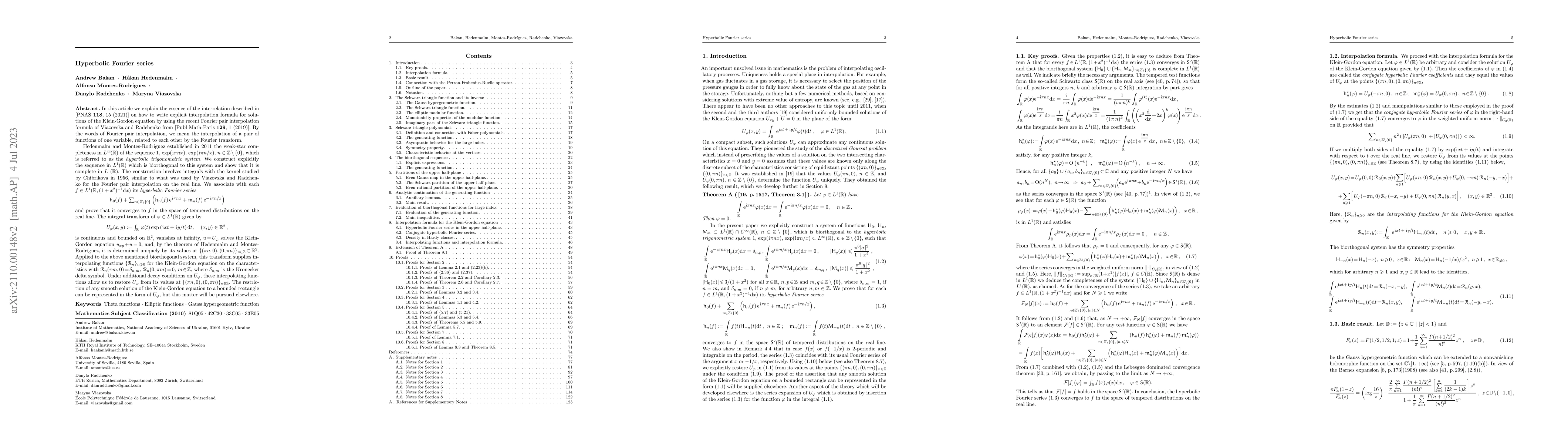 Thumbnail for Hyperbolic Fourier series