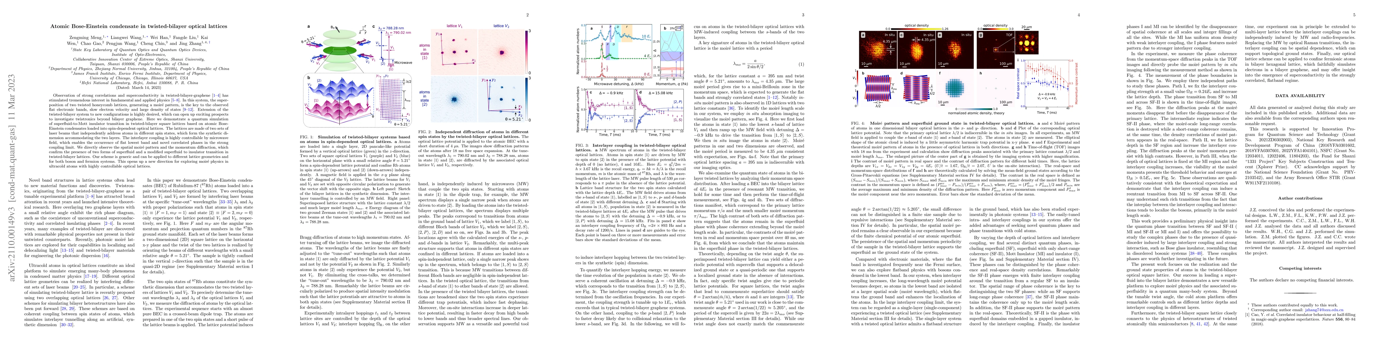 Thumbnail for Atomic Bose-Einstein condensate in a twisted-bilayer optical lattice