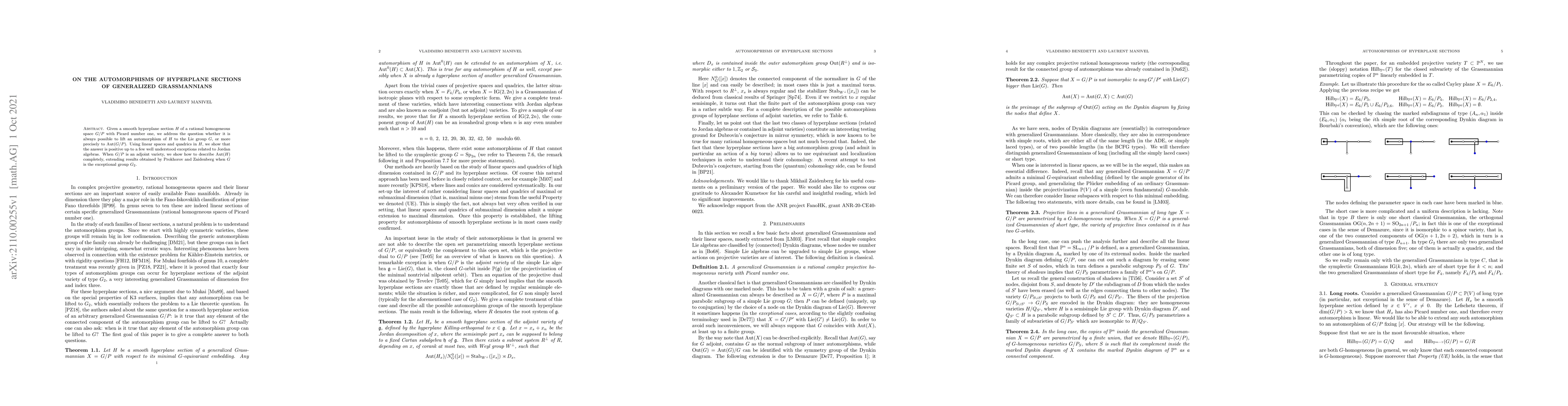 Thumbnail for On the automorphisms of hyperplane sections of generalized Grassmannians