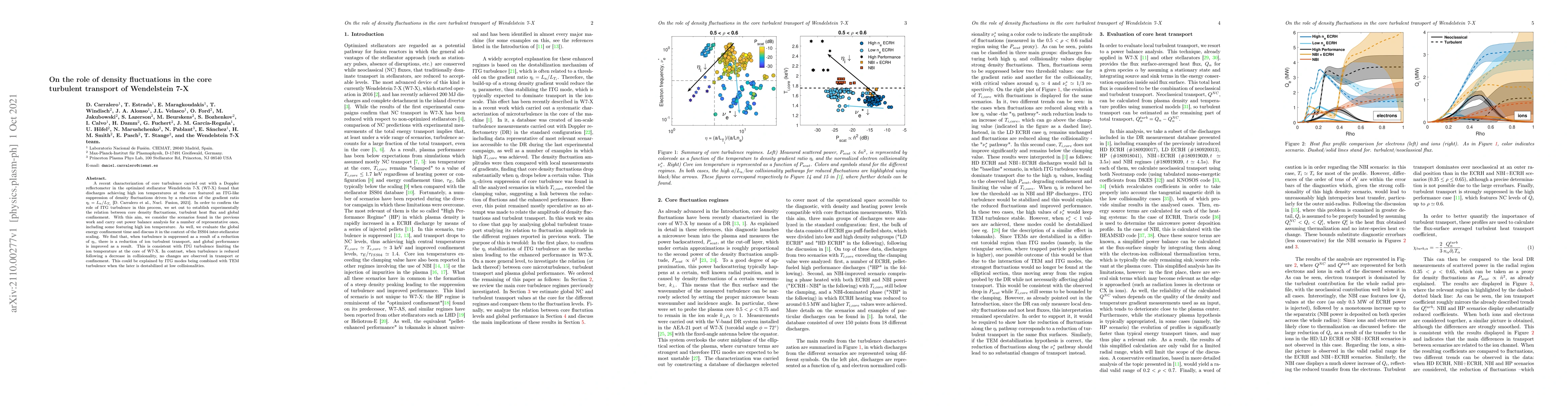 Thumbnail for On the role of density fluctuations in the core turbulent transport of
  Wendelstein 7-X