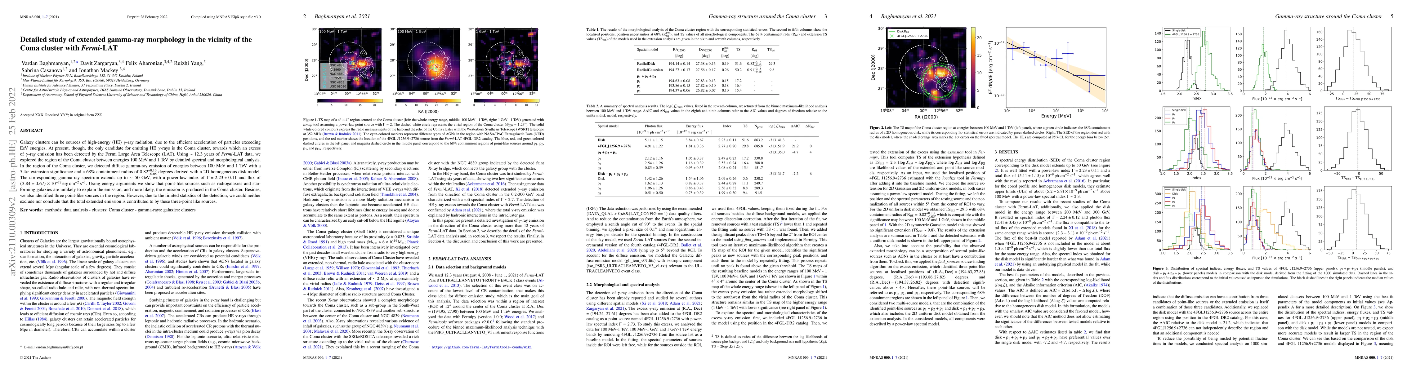 Thumbnail for Detailed study of extended gamma-ray morphology in the vicinity of the
  Coma cluster with Fermi-LAT