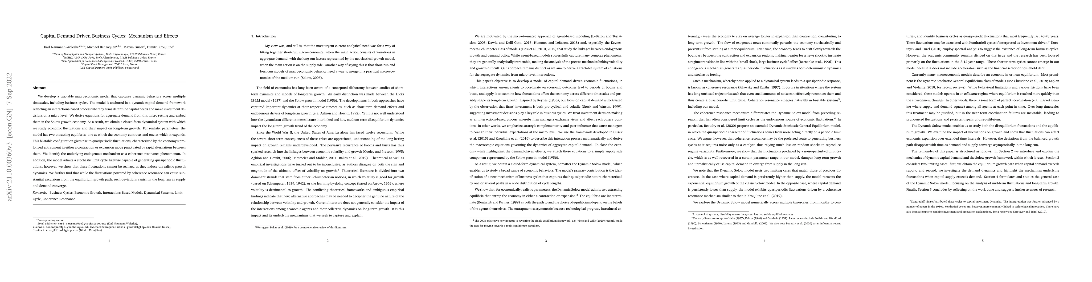 Thumbnail for Capital Demand Driven Business Cycles: Mechanism and Effects