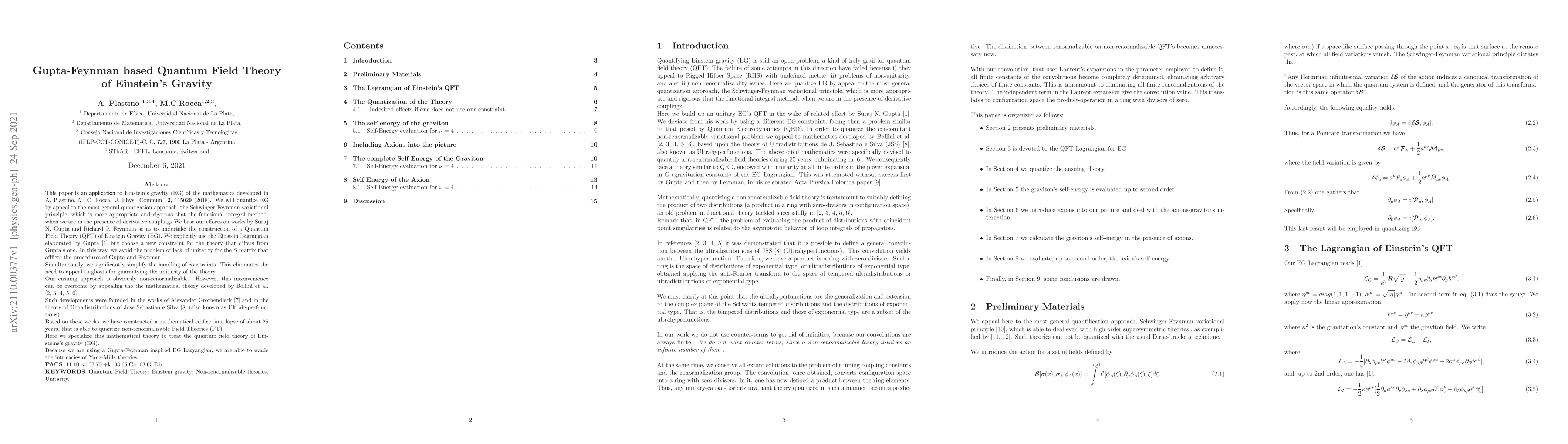 Thumbnail for Gupta-Feynman based Quantum Field Theory of Einstein's Gravity