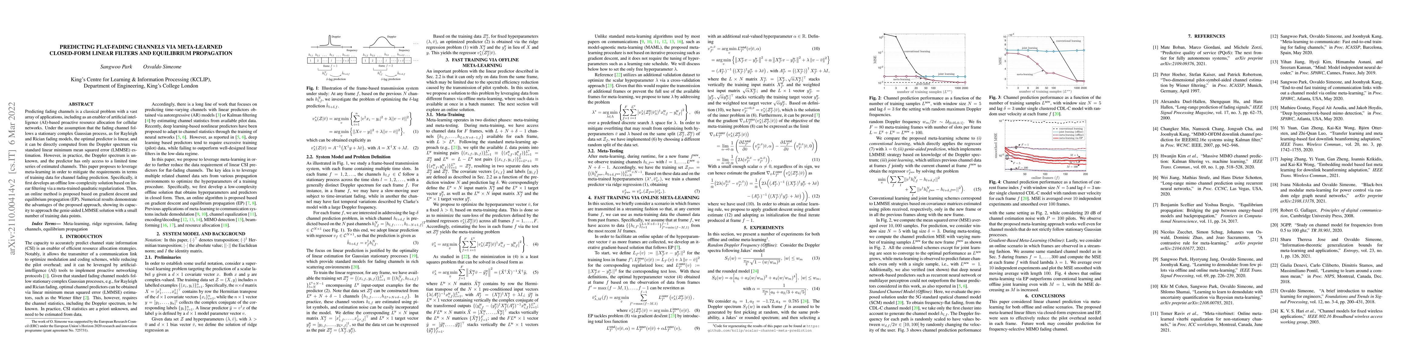 Thumbnail for Predicting Flat-Fading Channels via Meta-Learned Closed-Form Linear
  Filters and Equilibrium Propagation