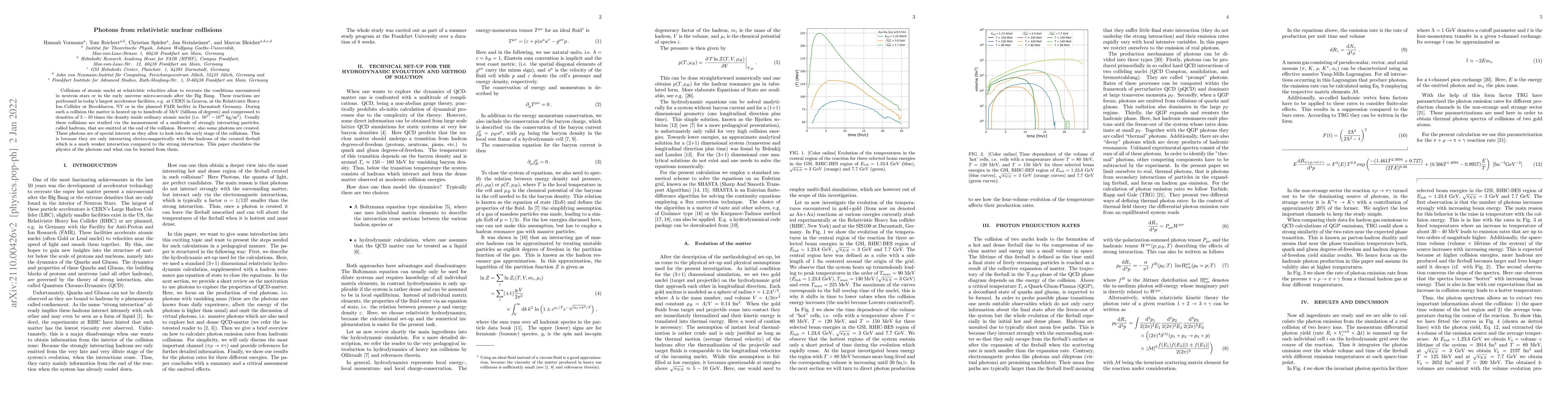 Thumbnail for Photons from relativistic nuclear collisions