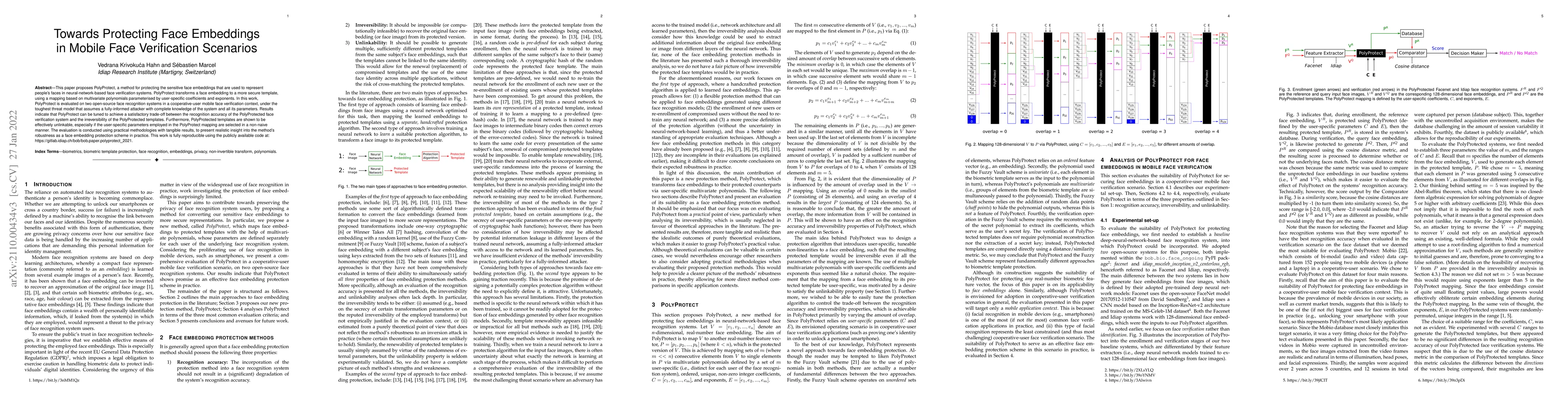 Thumbnail for Towards Protecting Face Embeddings in Mobile Face Verification Scenarios