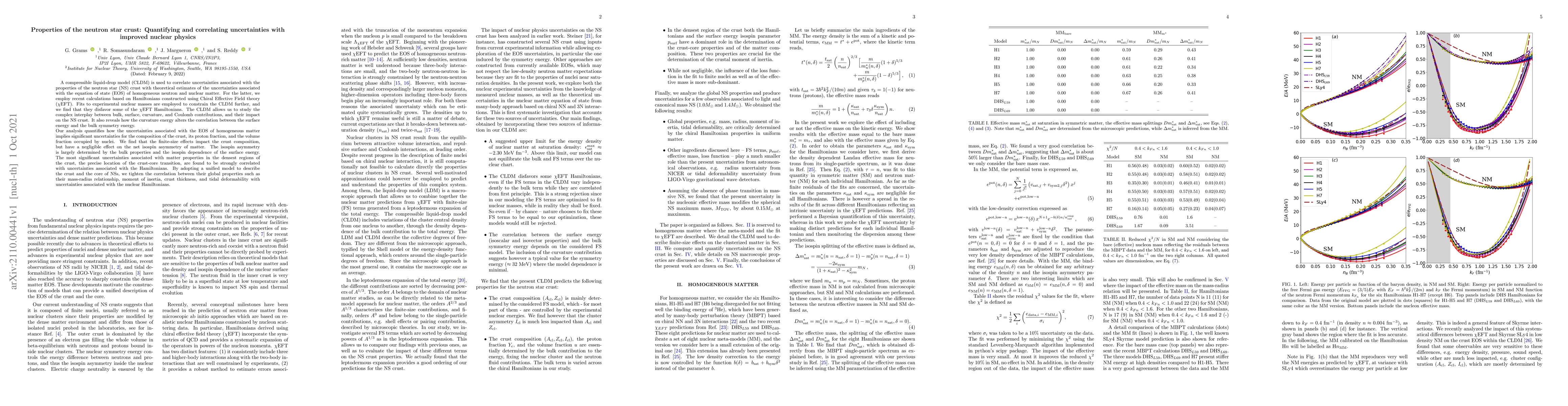 Thumbnail for Properties of the neutron star crust: Quantifying and correlating
  uncertainties with improved nuclear physics