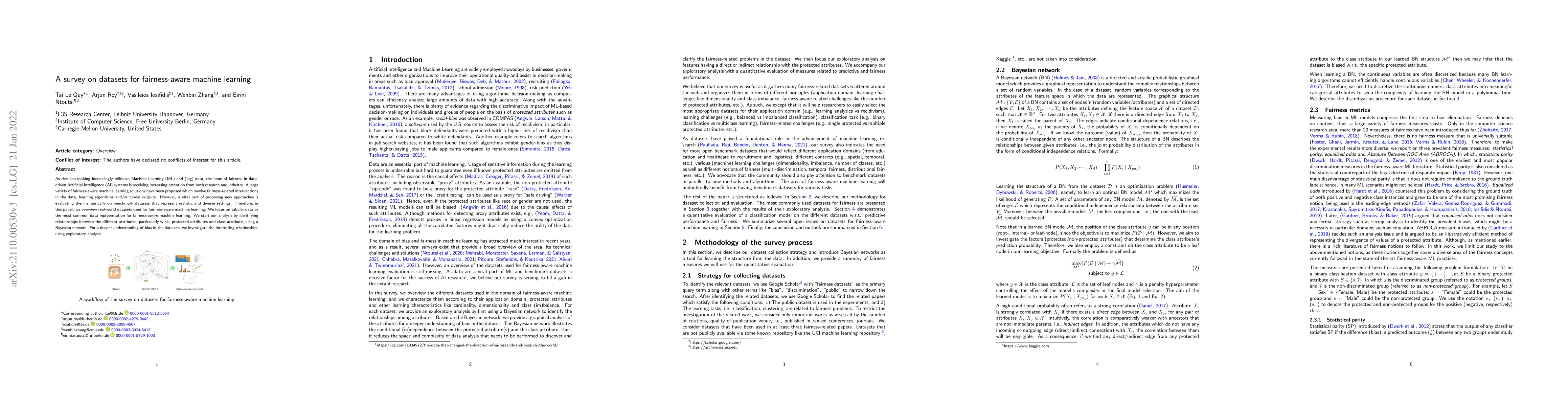 Thumbnail for A survey on datasets for fairness-aware machine learning