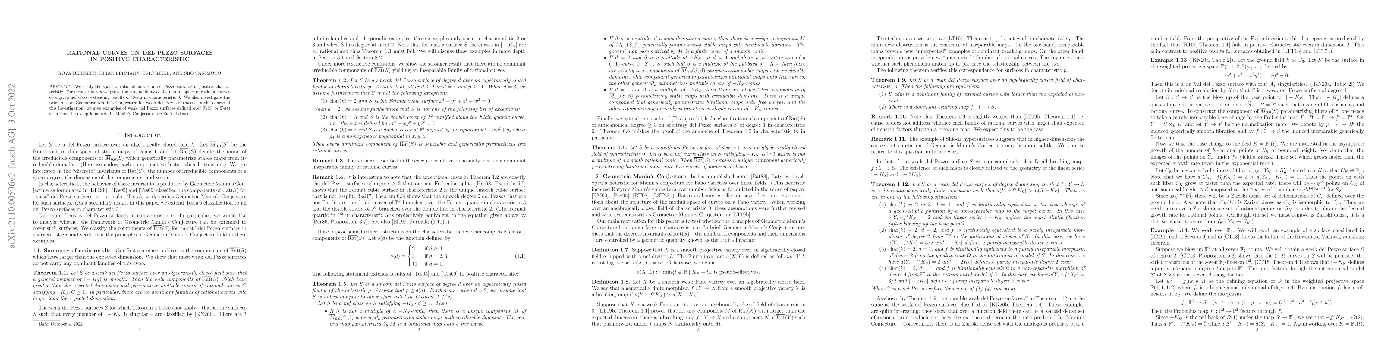 Thumbnail for Rational curves on del Pezzo surfaces in positive characteristic