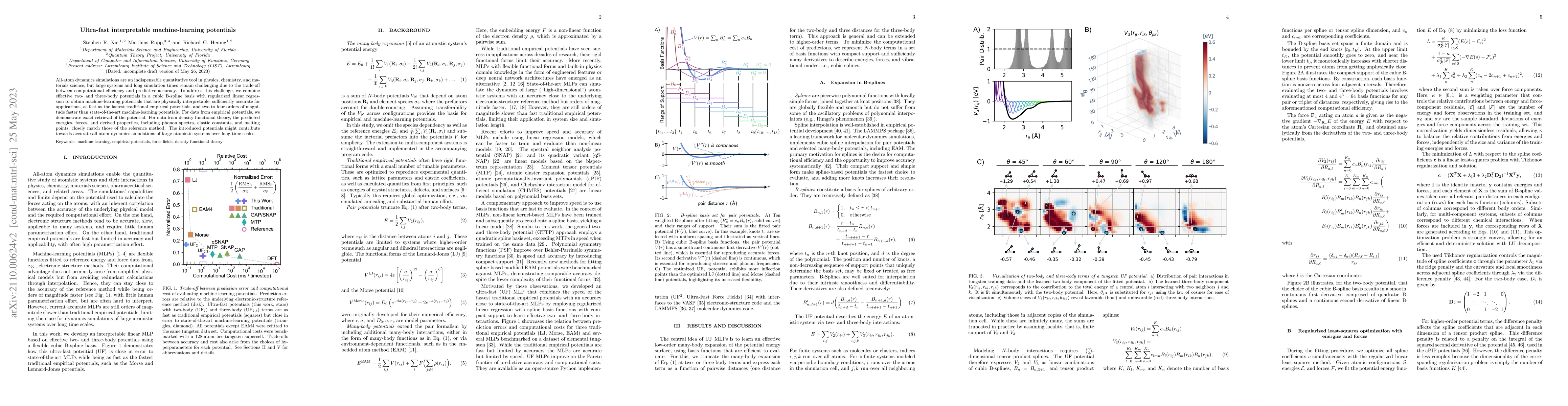 Thumbnail for Ultra-fast interpretable machine-learning potentials