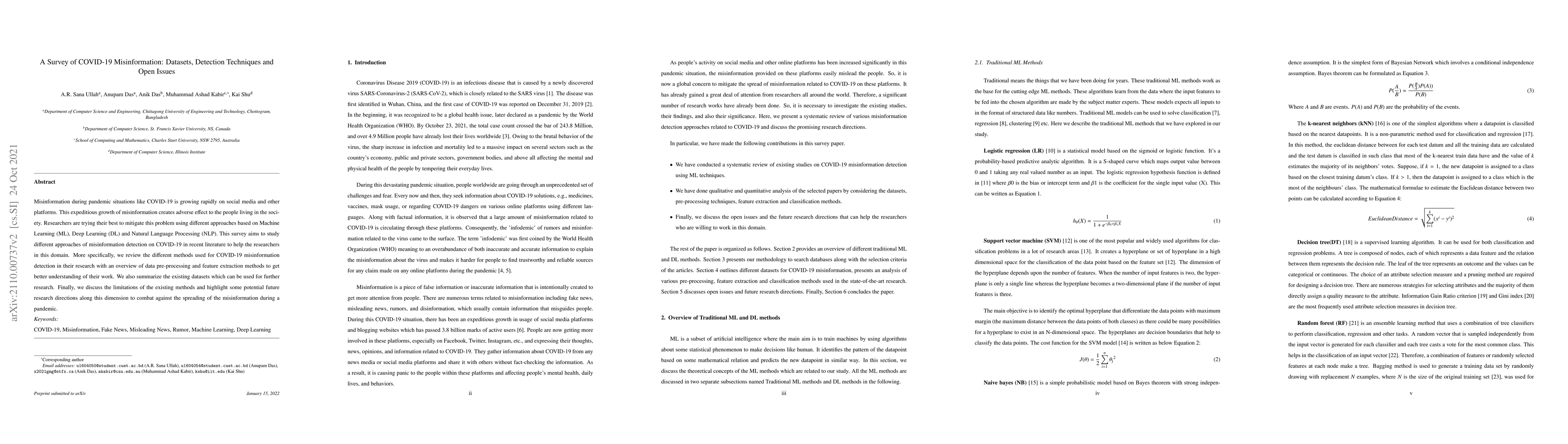Thumbnail for A Survey of COVID-19 Misinformation: Datasets, Detection Techniques and
  Open Issues