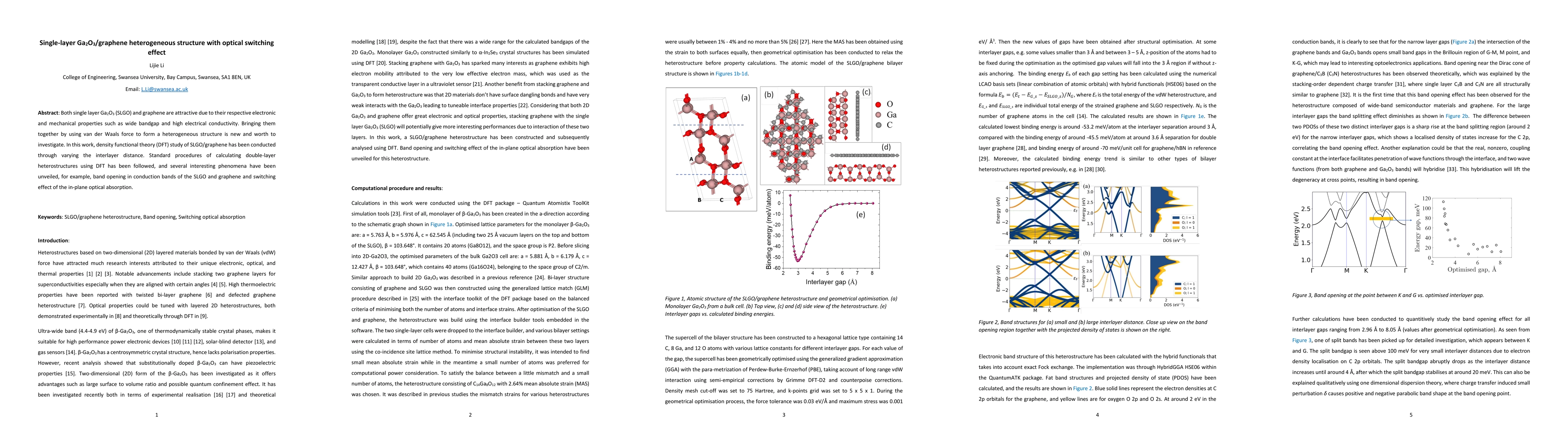 Thumbnail for Single-layer Ga2O3/graphene heterogeneous structure with optical
  switching effect