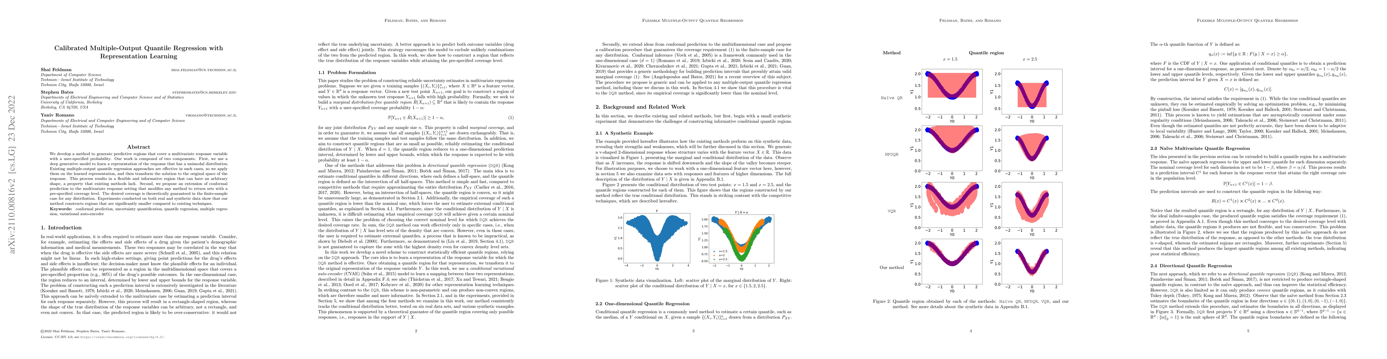 Thumbnail for Calibrated Multiple-Output Quantile Regression with Representation
  Learning