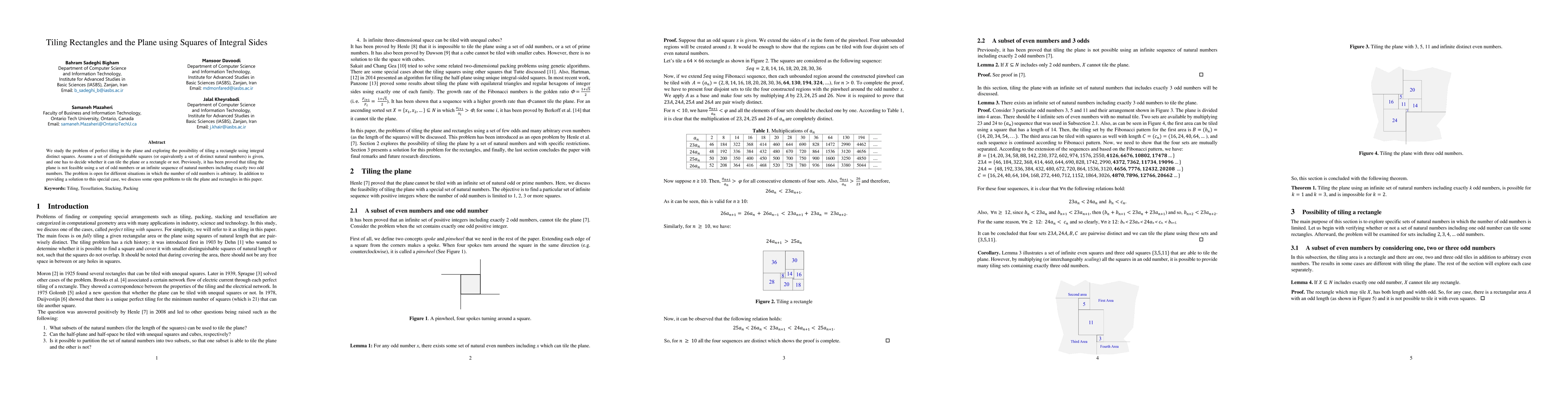 Thumbnail for Tiling Rectangles and the Plane using Squares of Integral Sides