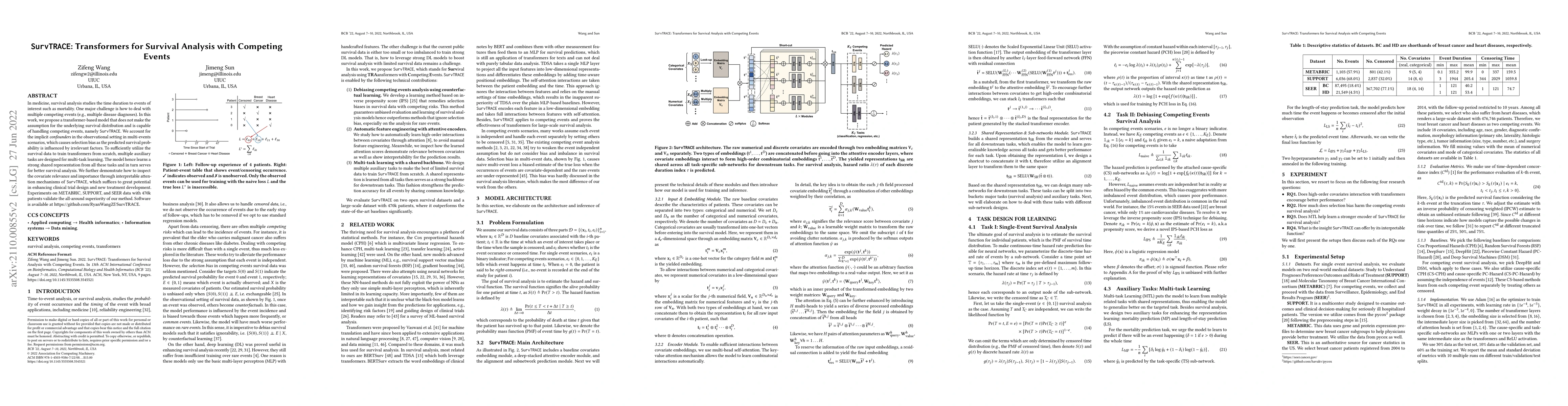 Thumbnail for SurvTRACE: Transformers for Survival Analysis with Competing Events