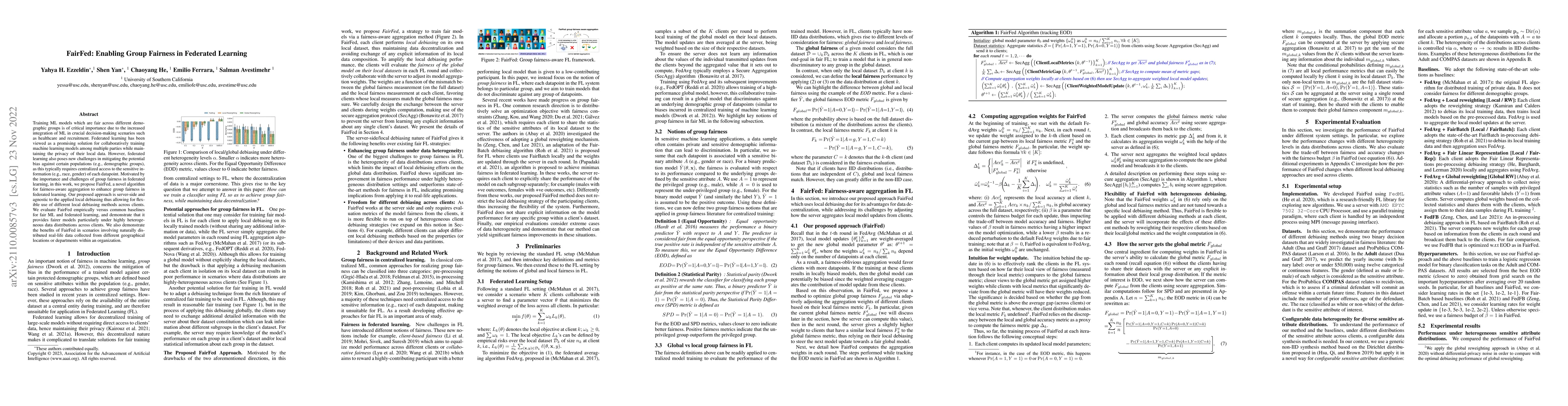 Thumbnail for FairFed: Enabling Group Fairness in Federated Learning