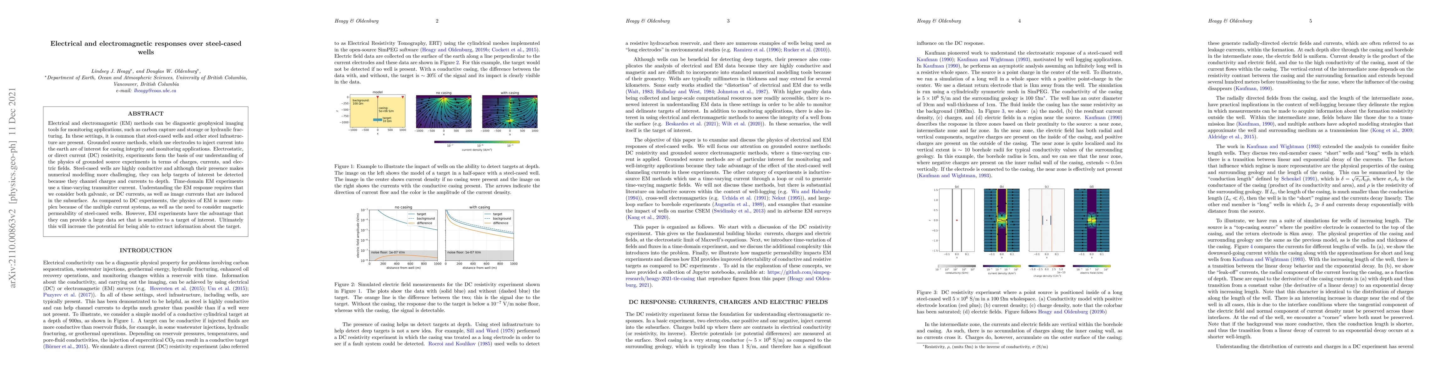 Thumbnail for Electrical and electromagnetic responses over steel-cased wells