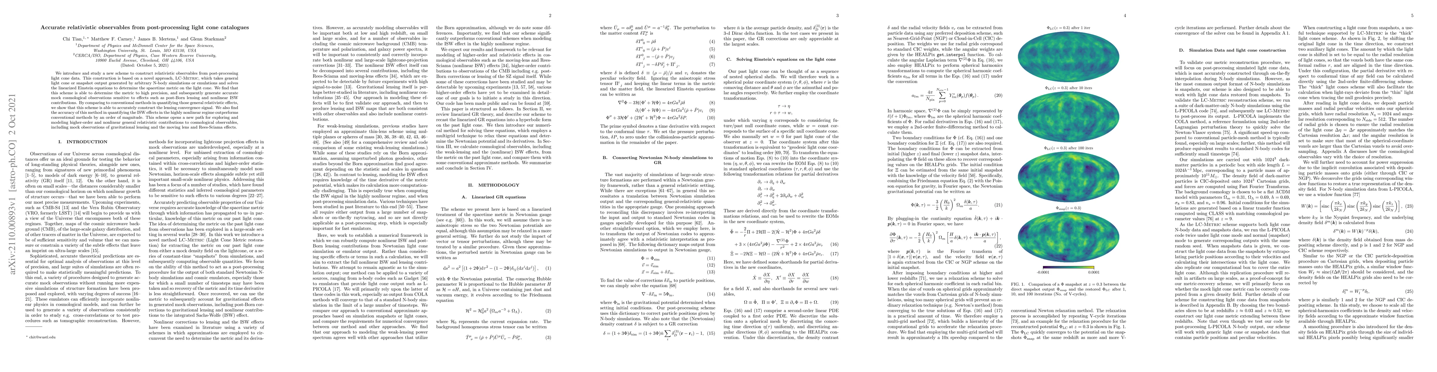 Thumbnail for Accurate relativistic observables from post-processing light cone
  catalogues