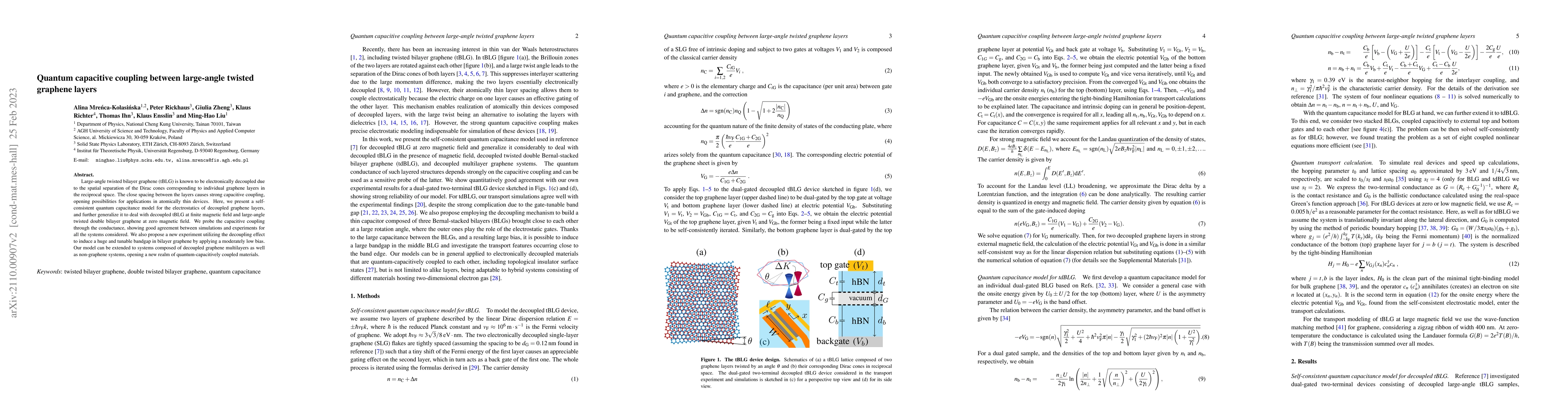 Thumbnail for Quantum capacitive coupling between large-angle twisted graphene layers
