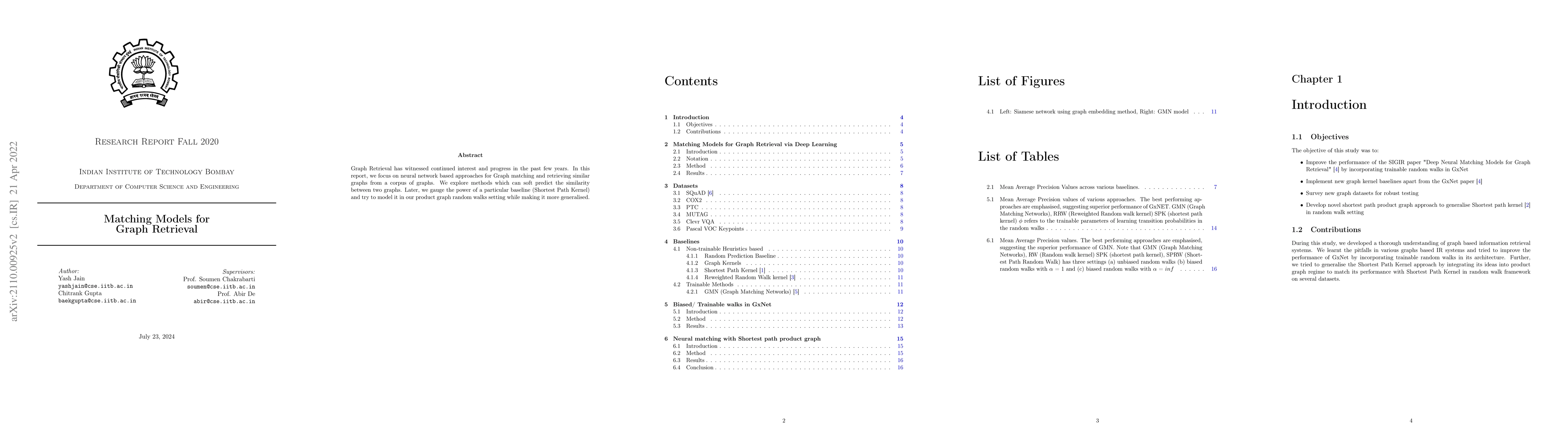 Thumbnail for Matching Models for Graph Retrieval