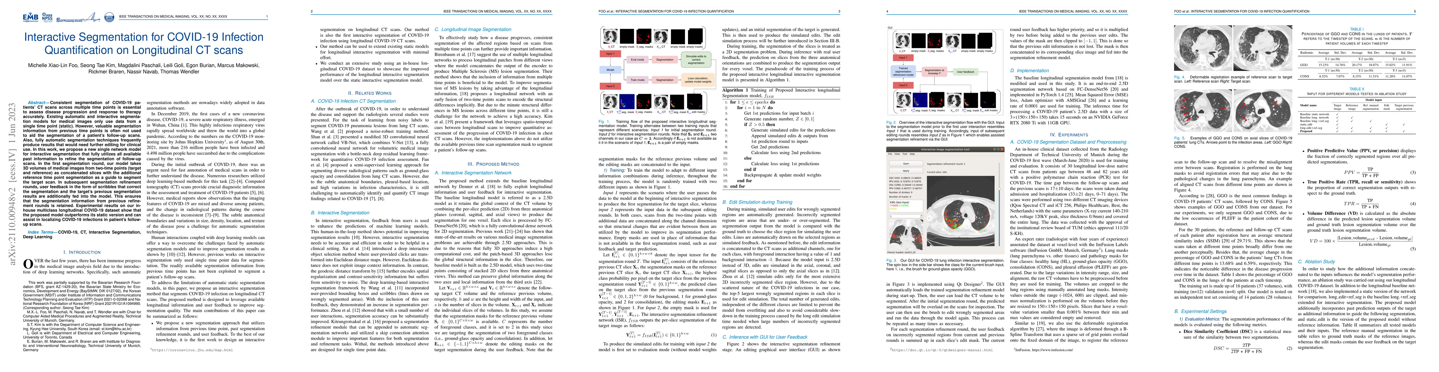 Thumbnail for Interactive Segmentation for COVID-19 Infection Quantification on
  Longitudinal CT scans