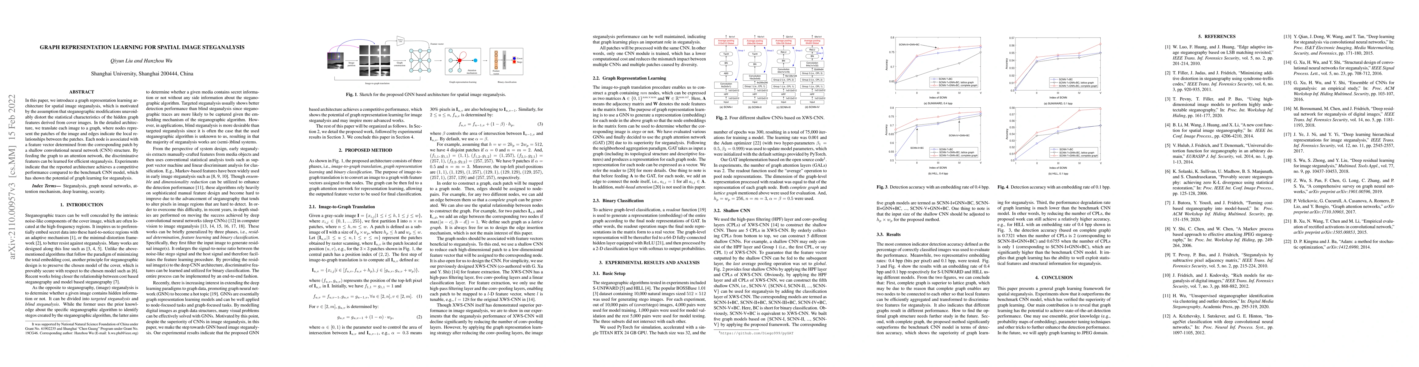 Thumbnail for Graph Representation Learning for Spatial Image Steganalysis