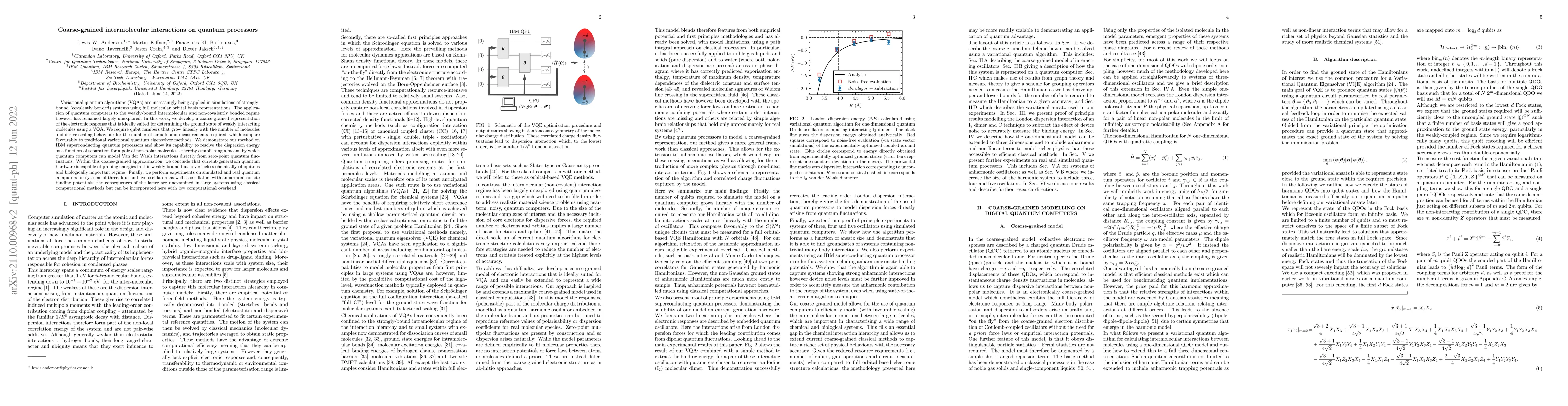 Thumbnail for Coarse grained intermolecular interactions on quantum processors