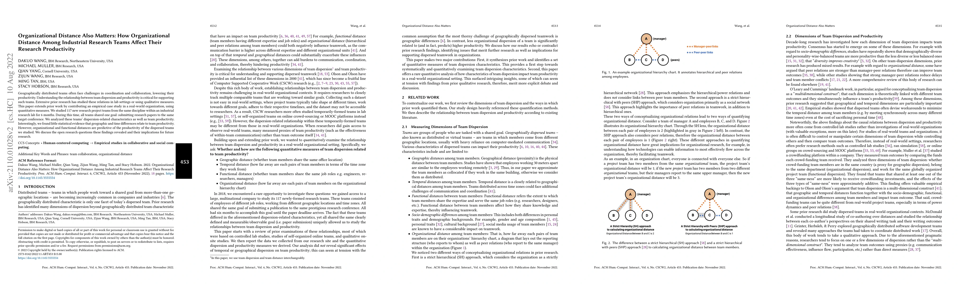 Thumbnail for Organizational Distance Also Matters: How Organizational Distance Among
  Industrial Research Teams Affect Their Research Productivity