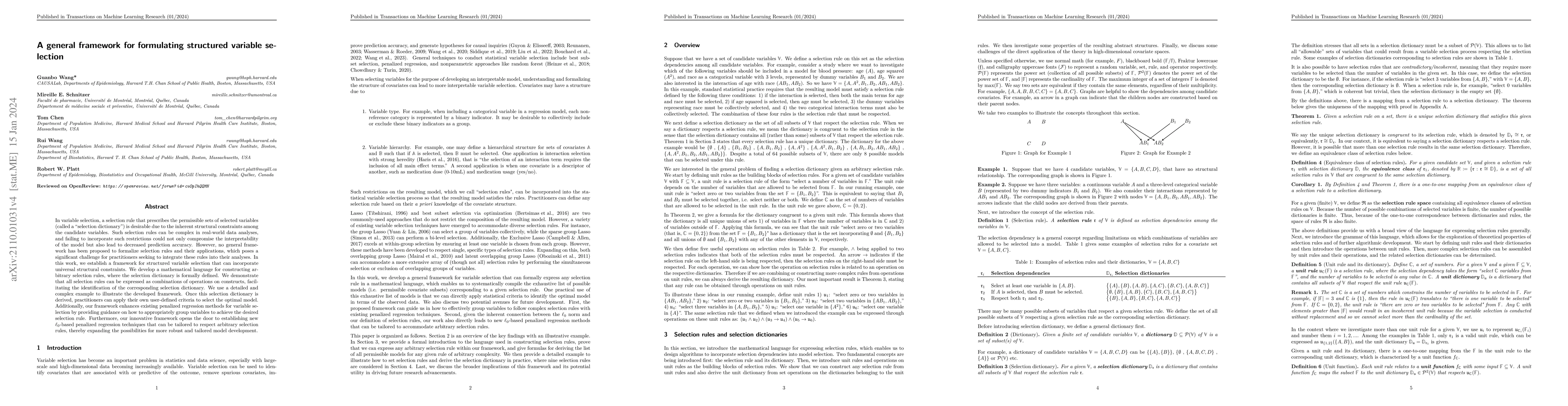 Thumbnail for A general framework for formulating structured variable selection