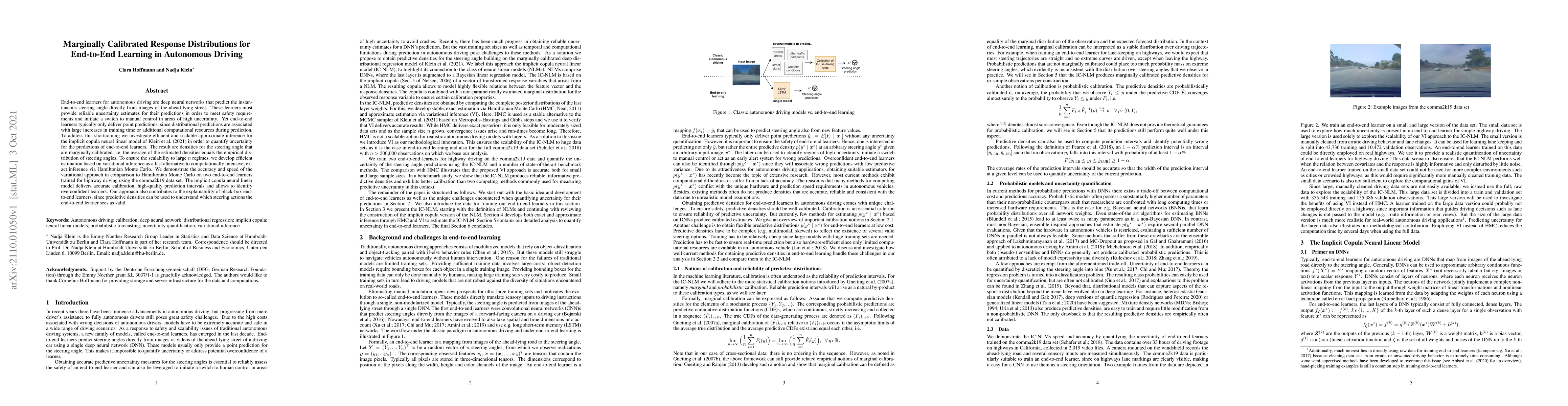 Thumbnail for Marginally calibrated response distributions for end-to-end learning in
  autonomous driving